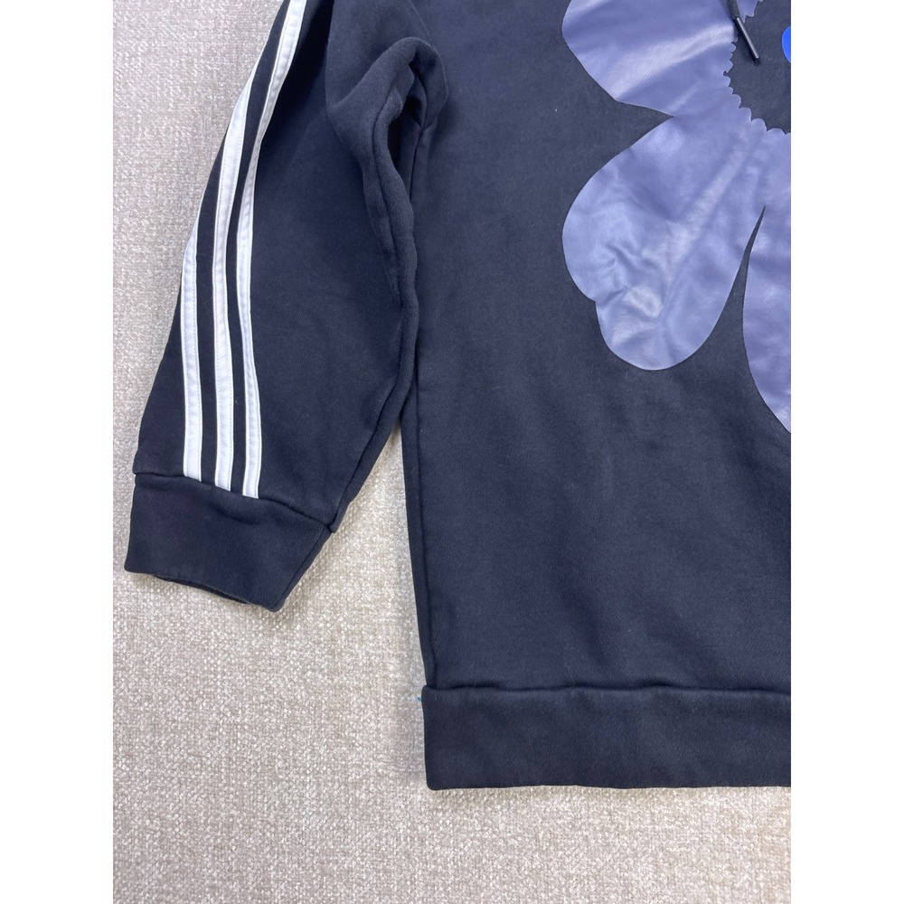 Adidas x Marimekko Mens Unikko Floral Hoodie Black Primegreen Sweatshirt S - Picture 3 of 9